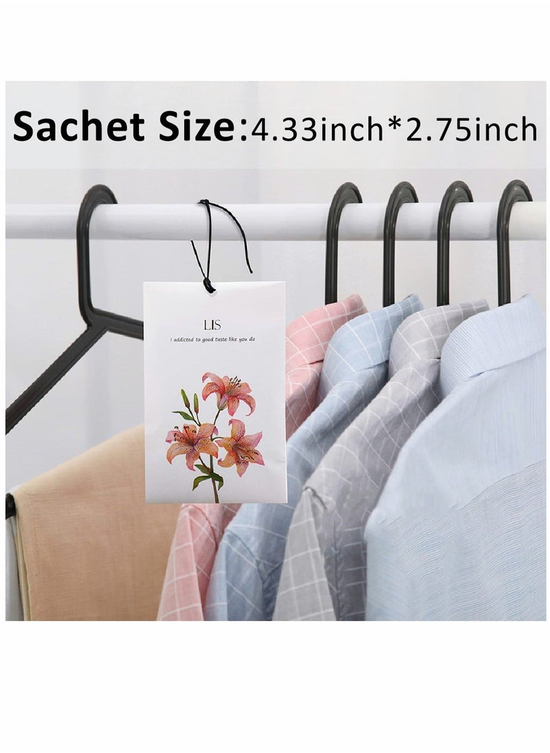 Lily Sachet 1Box 12Pcs Lily Dried Flower Bag Scent Sachet Drawer Freshener Lily Closet Air Freshener Scented Drawer Deodorizer Freshener for Drawers Closet Home Car Fragrance Product - Image 3