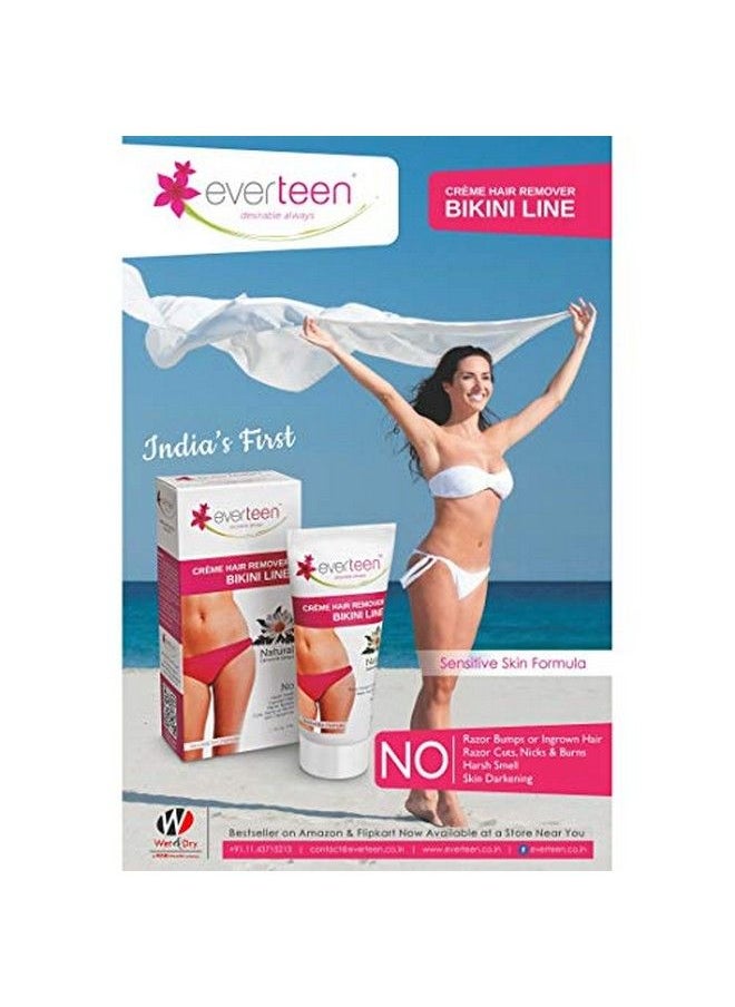 everteen Bikini Line Hair Remover Crème l for Women White 100 g Pack of 3  - Image 4