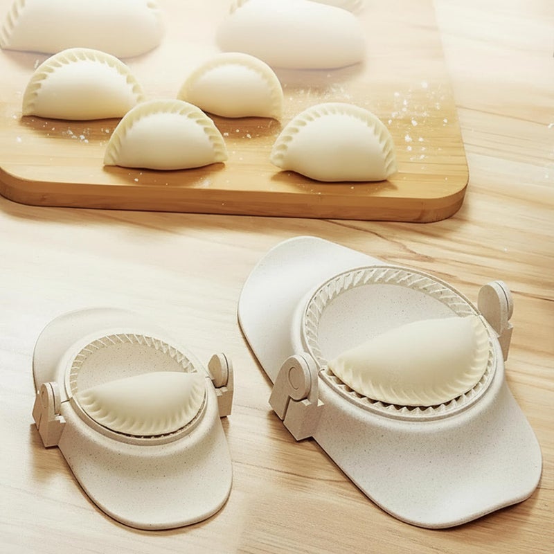 LMFEG Dumpling Maker Set with Dough Cutter and Empanada Press Mold - Effortlessly Make Perfect Dumplings, Calzones, Pierogi, Chinese Turnovers (3") - Image 2