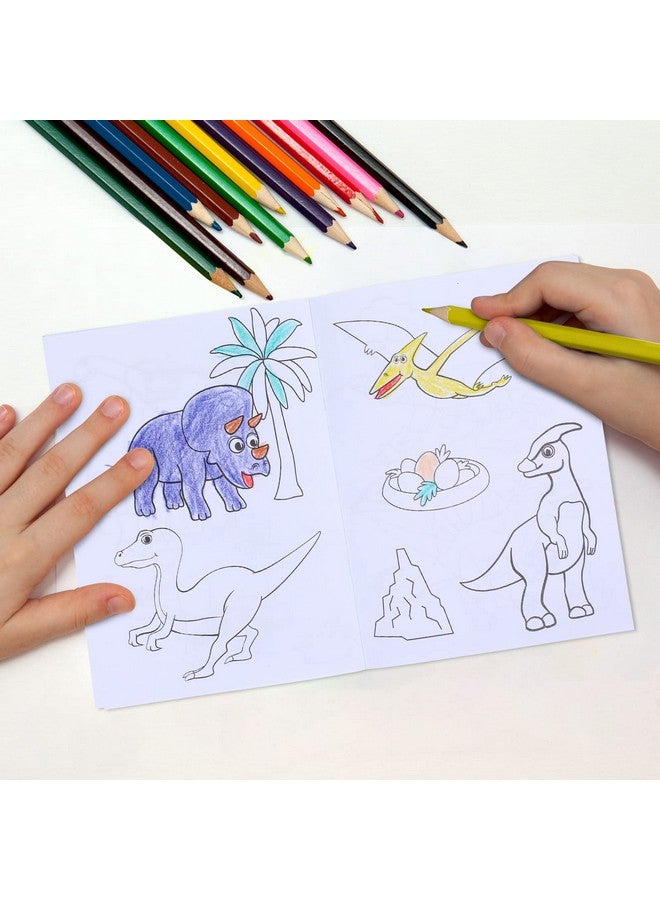 Nezyo كتب تلوين الديناصورات الصغيرة نيزيو 24 قطعة - كتاب رسم وطلاء الديناصورات - كتيبات ألوان صغيرة - هدايا حفلات - صفحات تلوين - تصاميم - نشاط إبداعي - مستلزمات حفلات عيد الميلاد - Image 4