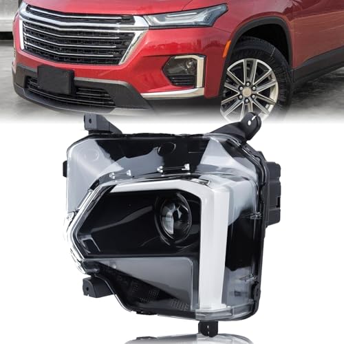 KAMDKI Left Driver Side LED Headlight Compatible for 2022 2023 Chevy Traverse Chevrolet Head lamp without LED DRL 85596373 GM2502525 - Image 1