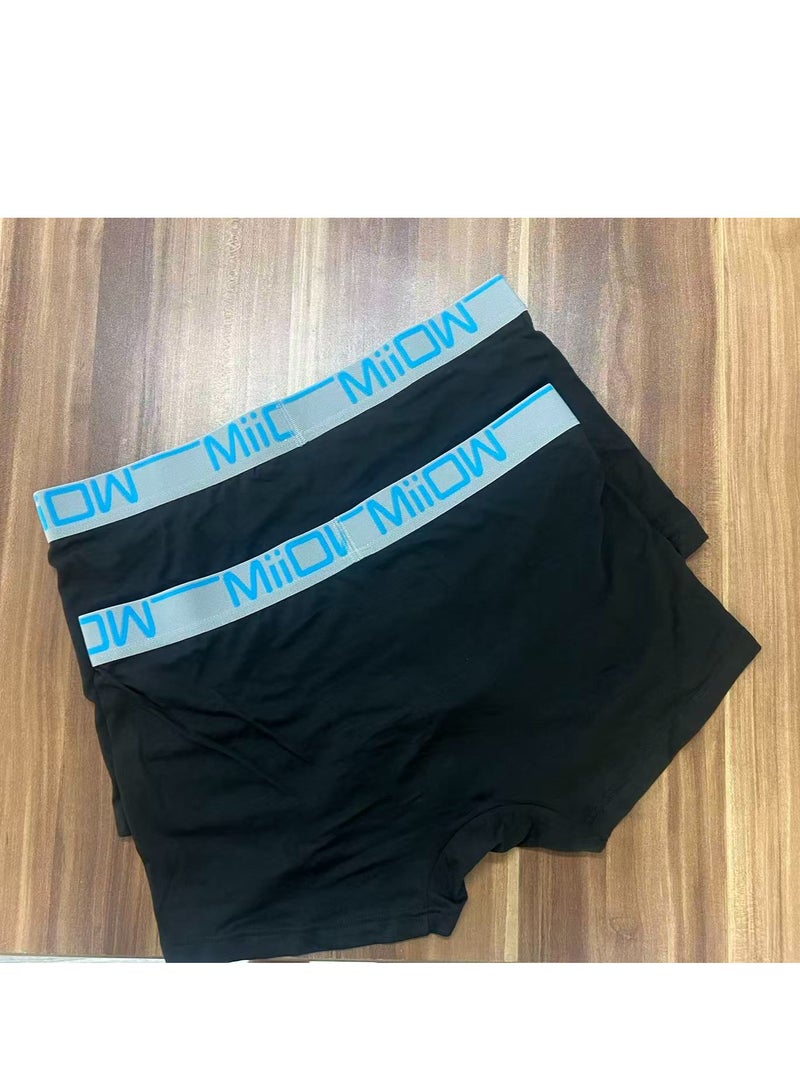 كيتي مان ملابس داخلية رياضية للرجال من Miiow Boxed، عبوة من قطعتين، أسود - Image 2