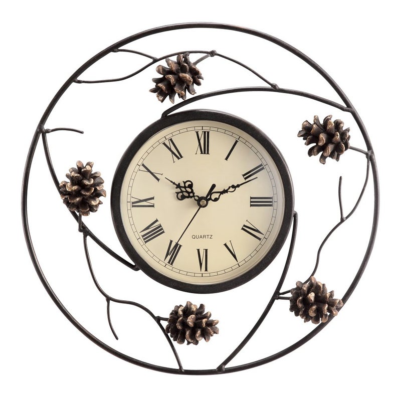 SPI Home Pinecone Wall Clock, White, 2.5" x 12.5" x 12.5" - Image 5