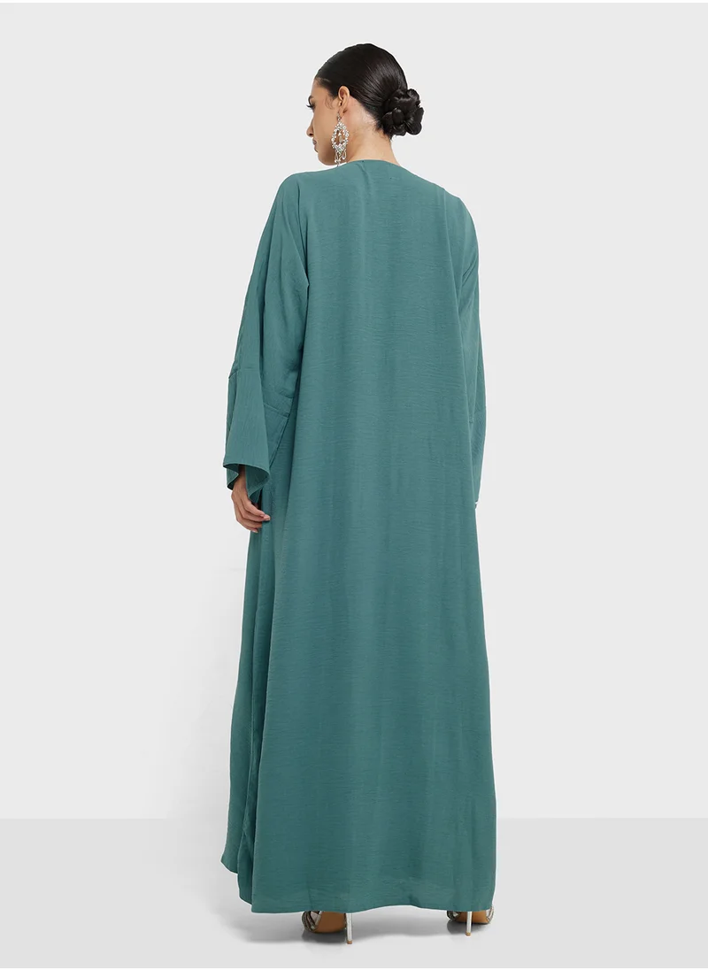 hayas closet Embellished Abaya with Sheila