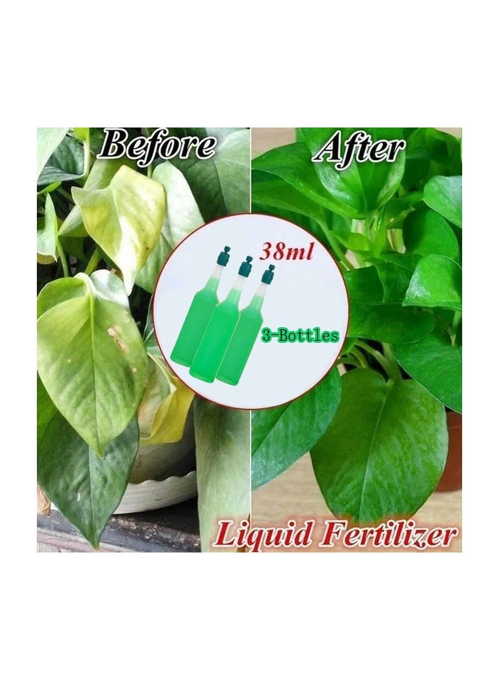 Generic 3-Bottles 38ml Hydroponic Plant Nutrient Solution Fertilizer,Bamboo Flower Fertilizer,Potted Green Concentrated Foliar Seed Fertilizer  - Image 2