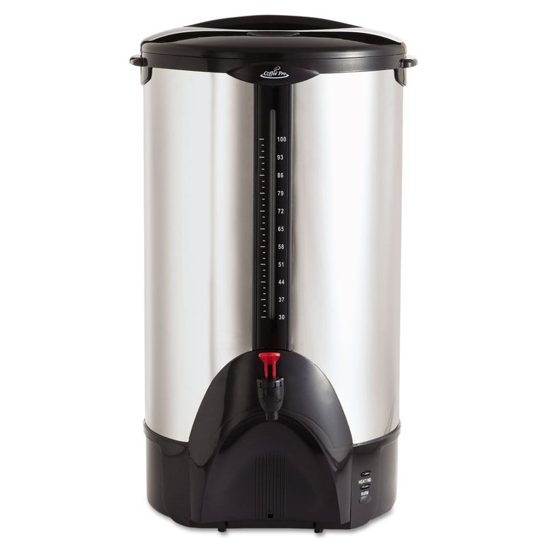 CoffeePro CP100 100Cup Percolating Urn with Carry handles Double Wall Insulation Stainless Steel
