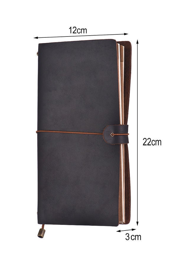 NIBEMINENT Travel Leather Notebook Black - Image 1