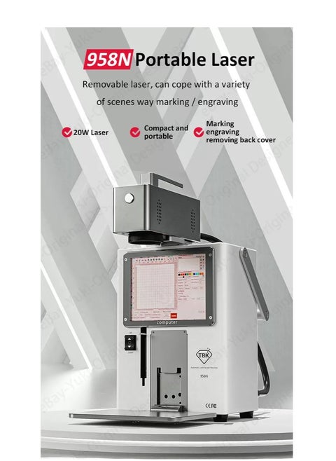 TBK958N Multifunctional Portable Laser Machine 20W Automatic Screen Separator for Marking and Engraving