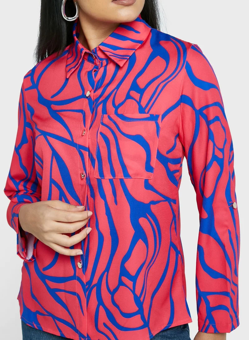 ELLA Printed Button Shirt