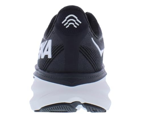HOKA ONE ONE Clifton 9 Mens Shoes Size 10.5, Color: Black/White - Image 4