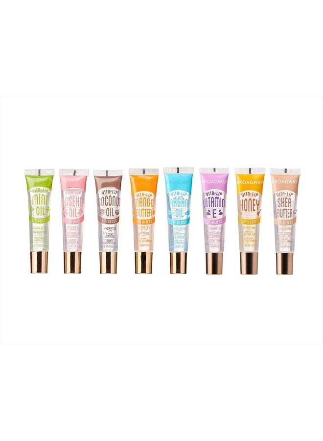 Broadway 8 Pack ALL Flavor Broadway Vita-Lip Gloss Oil by Kiss Cosmetics - Image 1
