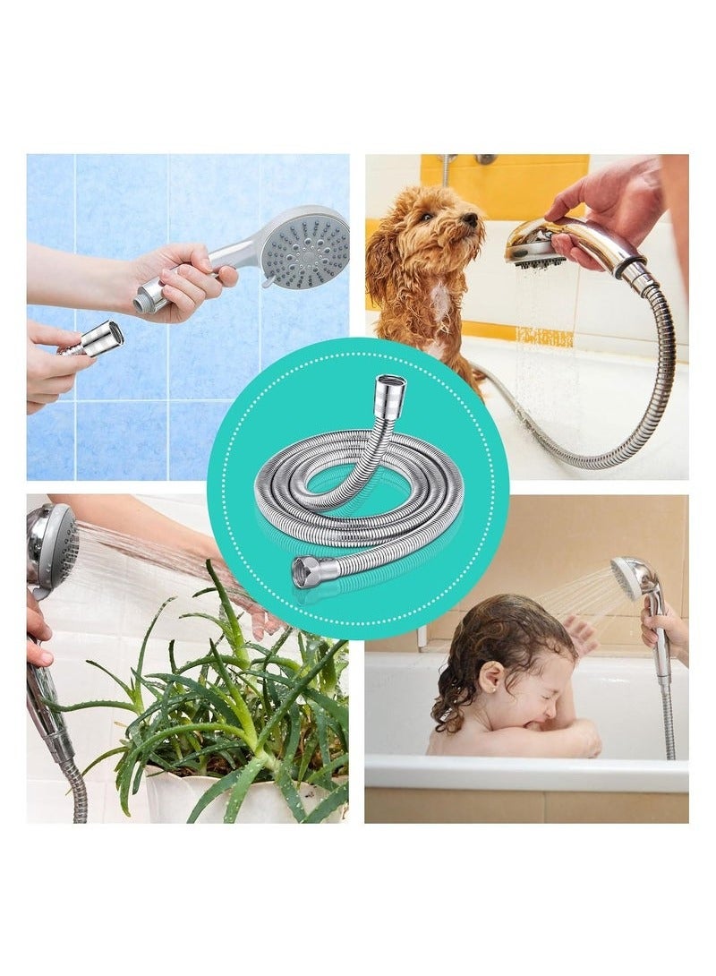 Extra Long Shower Hose 360 Degree Anti-twist 304 Stainless Steel Handheld Shower Hose Stainless Steel -200CM - Image 5