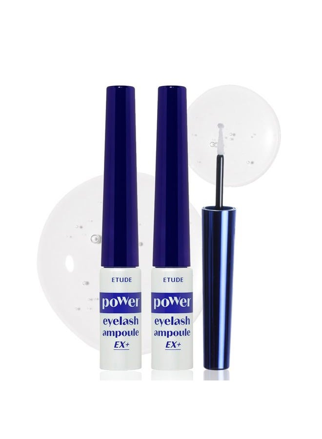 ETUDE Power Eyelash Ampoule (1+1) SET (1.31fl.oz) | Easy and Comfortable Daily Eyelashes Serum | Eyelash Growth Enhancer with Natural Growth Peptides for Long, Thick Lashes | Korean Makeup, Gifting - Image 1
