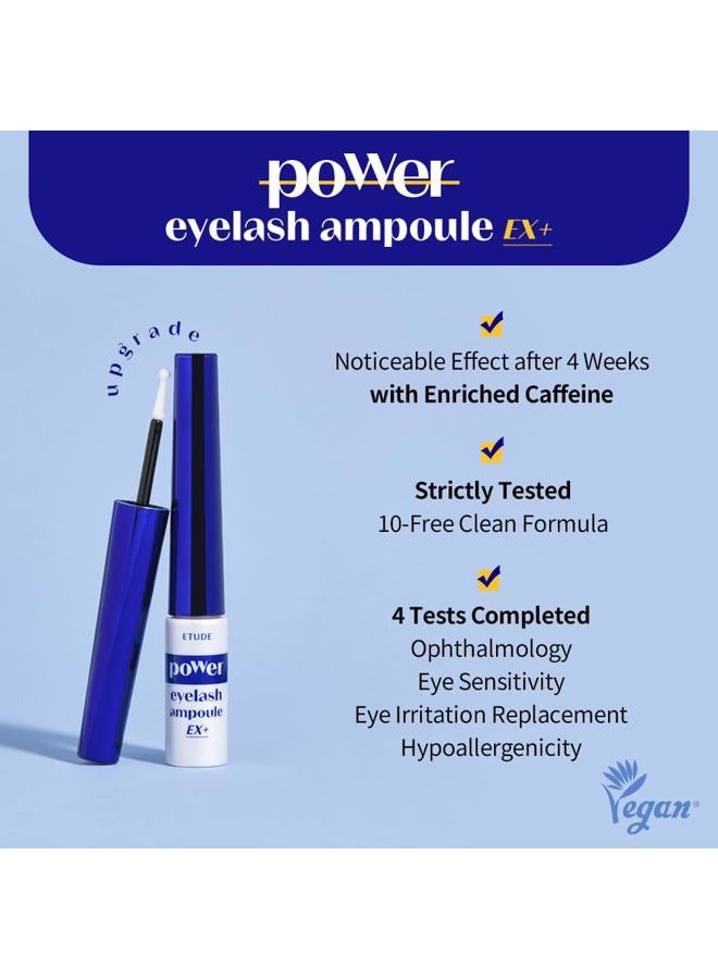 ETUDE Power Eyelash Ampoule (1+1) SET (1.31fl.oz) | Easy and Comfortable Daily Eyelashes Serum | Eyelash Growth Enhancer with Natural Growth Peptides for Long, Thick Lashes | Korean Makeup, Gifting - Image 2