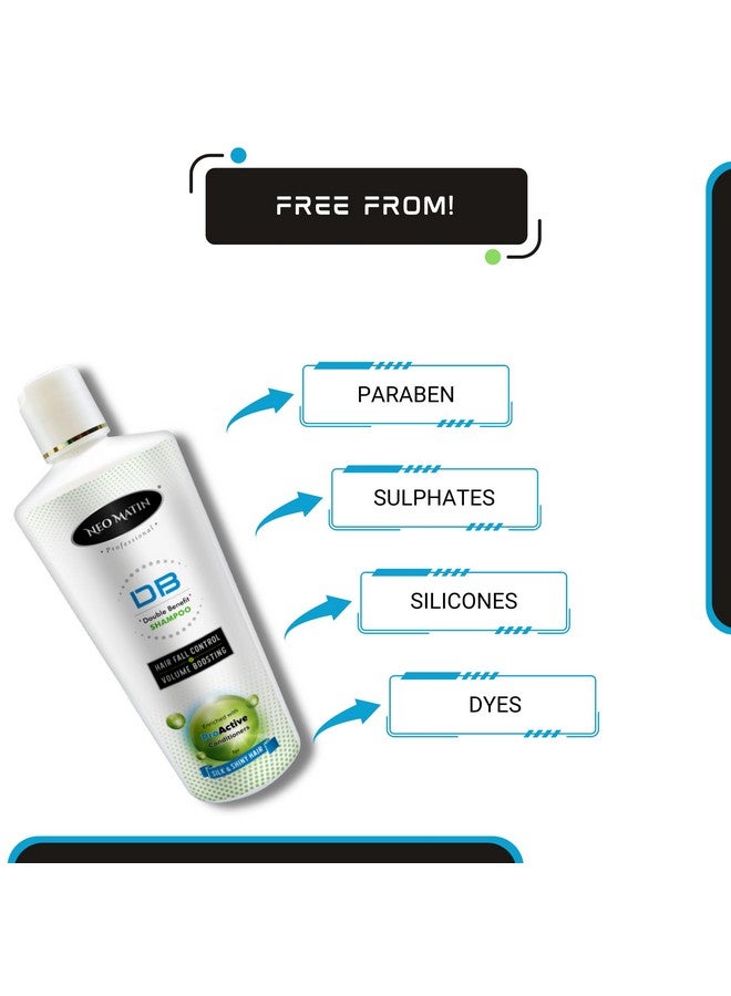 Neo Matin Neomatin DB Double Benefit 2 in 1 shampoo with Pro Active Conditioner Controls Hair Fall and Promotes Hair Volume 250ml - Image 5