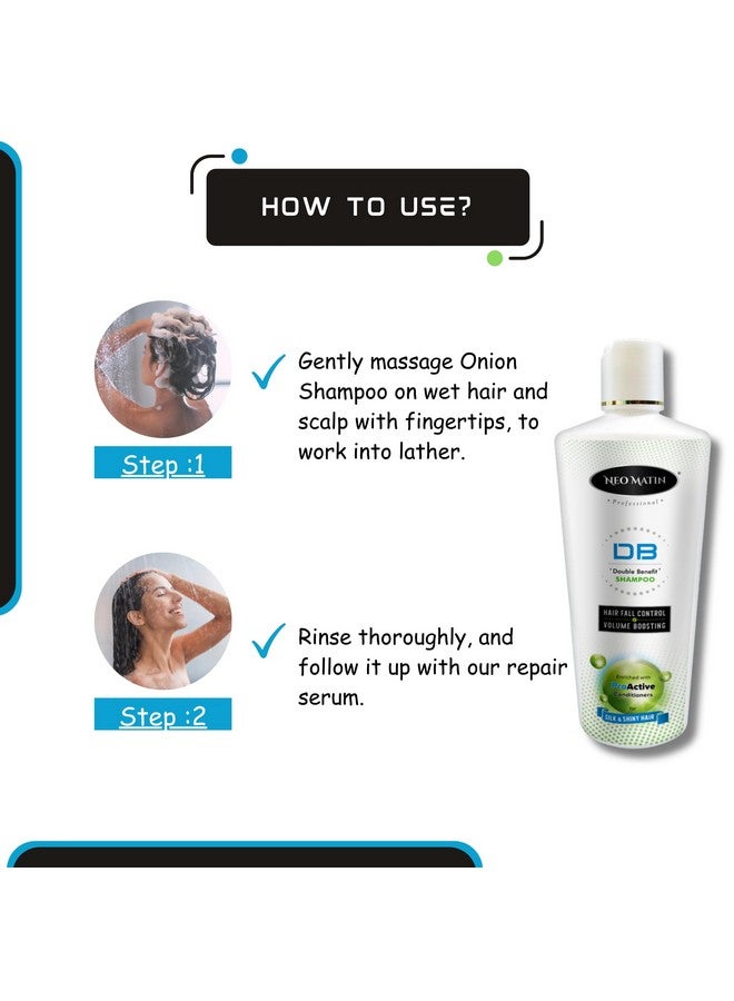 Neo Matin Neomatin DB Double Benefit 2 in 1 shampoo with Pro Active Conditioner Controls Hair Fall and Promotes Hair Volume 250ml - Image 4