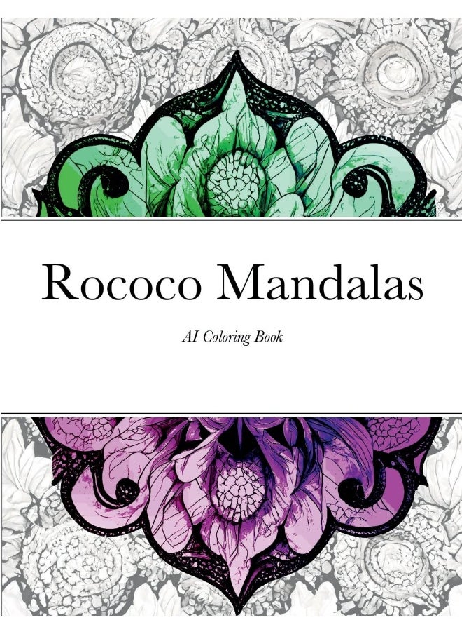 Rococo Mandala: AI Adult Coloring Book  - Image 1