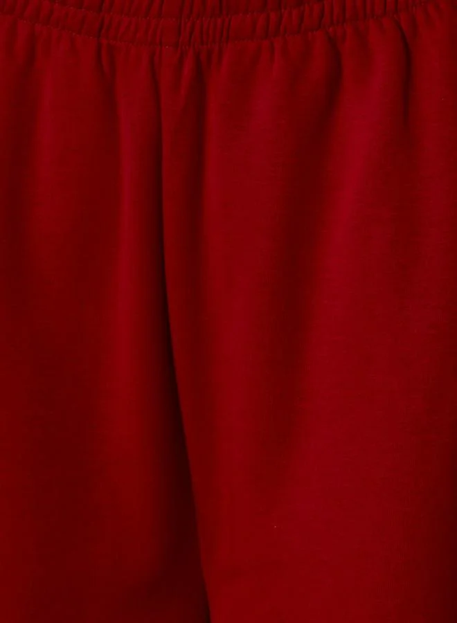 Lee Cooper RED Lee Cooper Straight Fit Elasticated Waist Pants for Women | Best Price UAE
