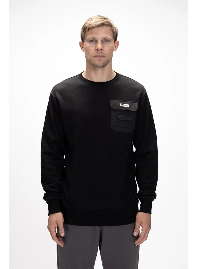Bad Bear Rise Black Crewneck Men's Sweatshirt.
