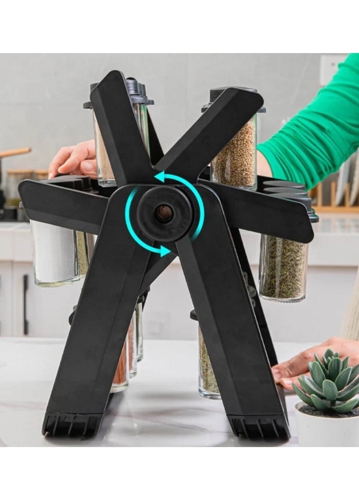 Denx Organizer And Hold For Spices And Seasoning In The Shape Of Rotating Wheel Containing 18 Containers Each With A Capacity Of 100 Ml - Image 4