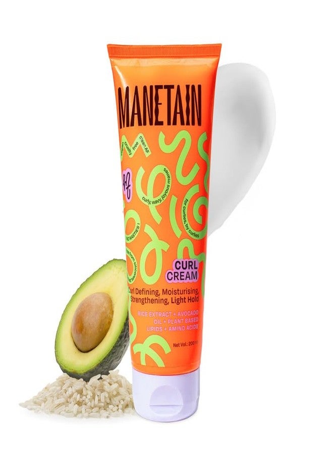 Manetain Curl Cream 200ml for Curly & Wavy Hair | Hydrating, Frizz Control, Curl Definition & Soft Hold | Sulfate-Free, Paraben-Free, Vegan Hair Cream - Image 1