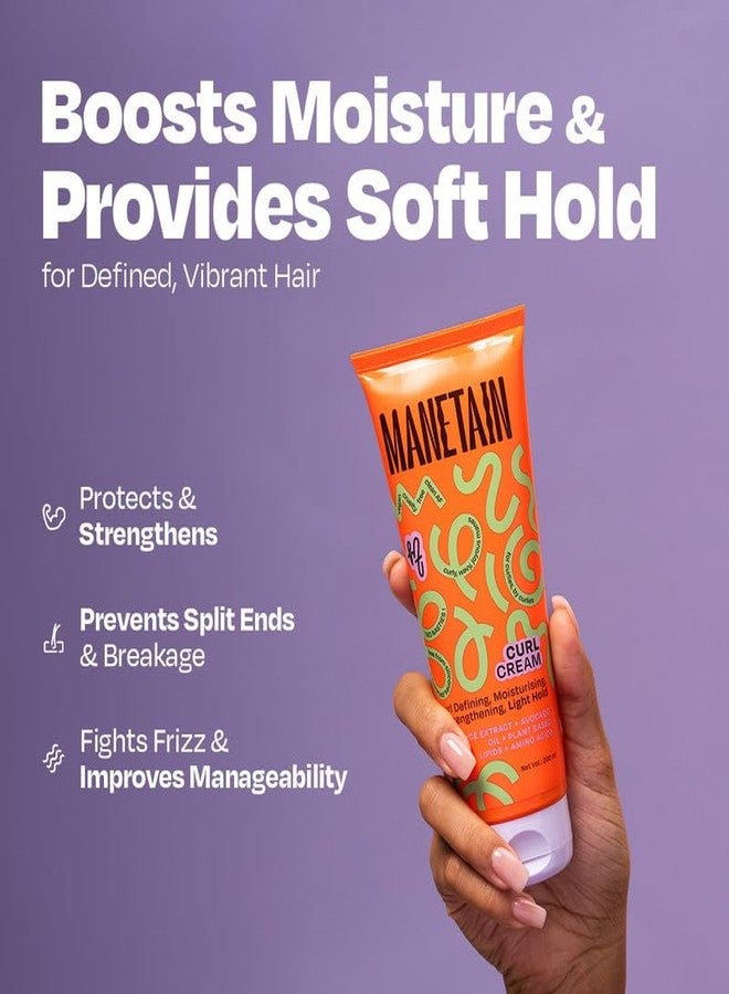Manetain Curl Cream 200ml for Curly & Wavy Hair | Hydrating, Frizz Control, Curl Definition & Soft Hold | Sulfate-Free, Paraben-Free, Vegan Hair Cream - Image 2