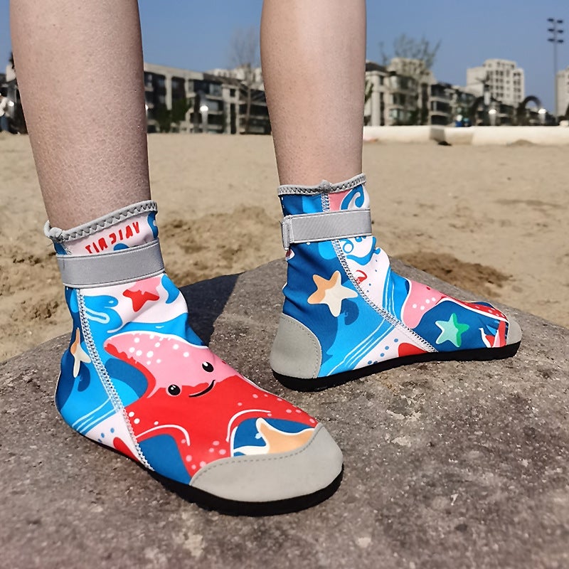 Children's High-Top Beach Shoes Aqua Socks Anti-Slip - Image 2