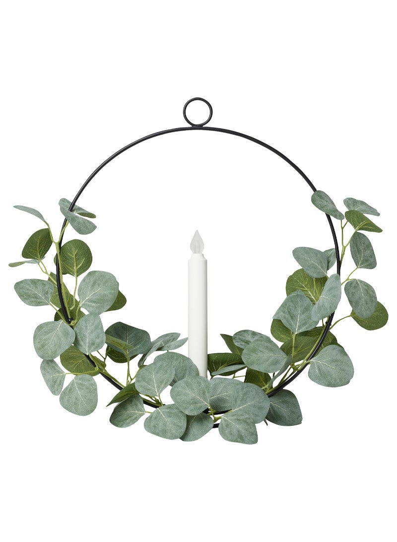 AS SEEN ON TV LED candle holder battery operated artificial eucalyptus 36 cm 