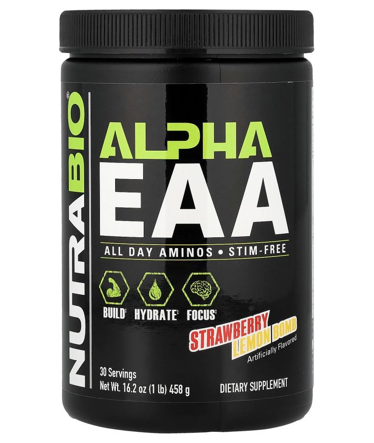 NutraBio Alpha EAA Strawberry Lemon Bomb 1 lb (458 g)