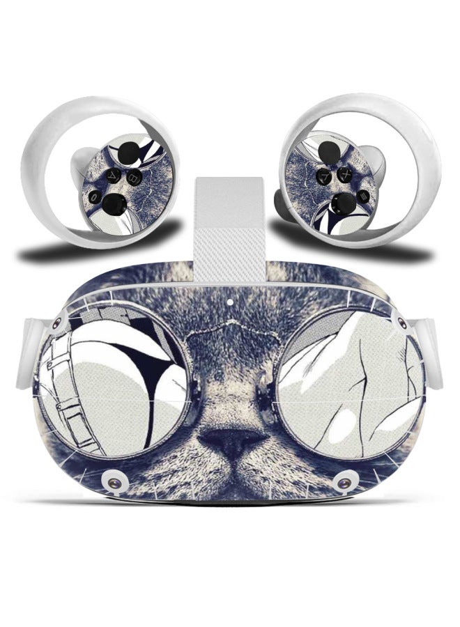 ملصقات الجيل Oculus Quest2 VR Head الكل في واحد غطاء المقبض ملصقات نظارات البخار طبقة PVC-اللون: 0015 - Image 1