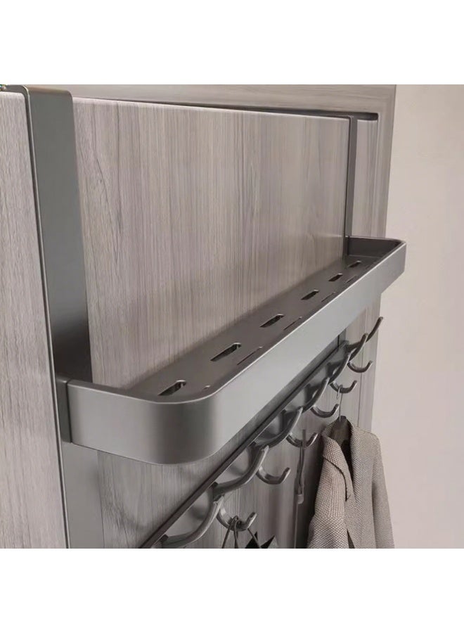 HOMESTAR Over Door Hook, Metal Clothes Rack with 2-Tier 6 Hooks, Over Door Towel & Coat Rack for Hanging Coats, Over Door Coat Rack for Bathroom, Behind Back of Door - Image 2