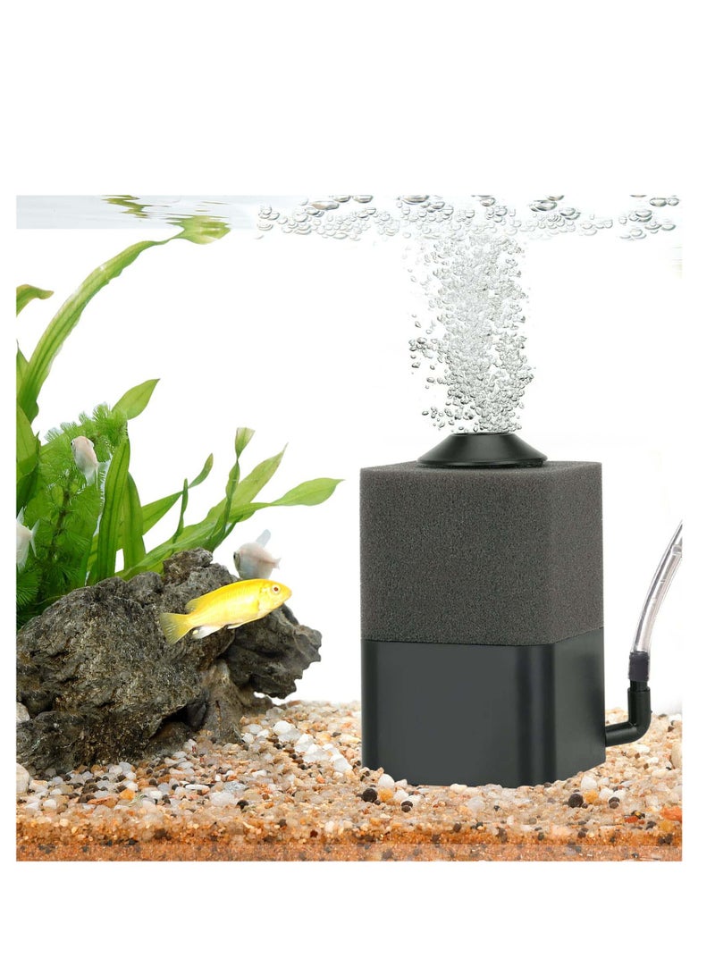 SYOSI Aquarium Sponge Filter, Submersible Fish Tank Filter Quiet Aeration Bio Sponge Corner Filter for Breeding Fry Betta Shrimp Fish Tank - Image 1
