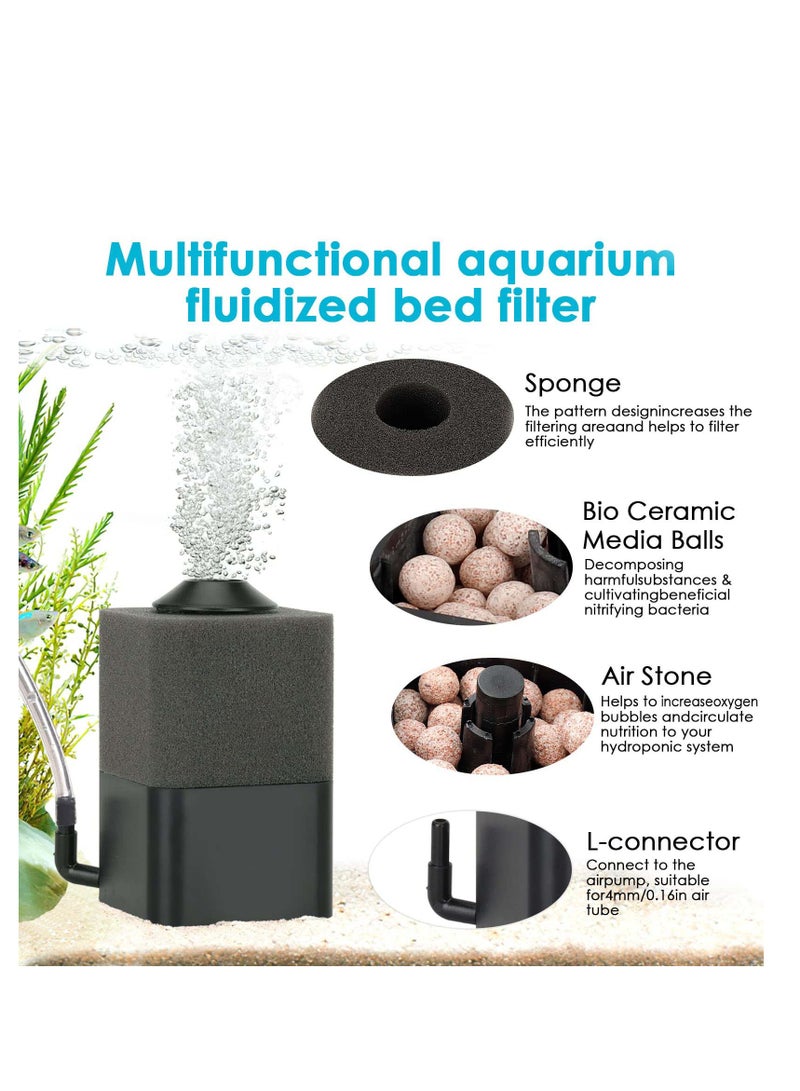 SYOSI Aquarium Sponge Filter, Submersible Fish Tank Filter Quiet Aeration Bio Sponge Corner Filter for Breeding Fry Betta Shrimp Fish Tank - Image 2