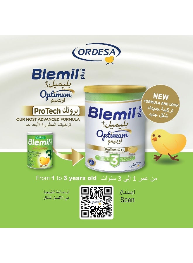 Blemil Plus 3 Optimum ProTech Most Advanced Nutritional Formula for Infant From 1-3 years. 400g - Image 2