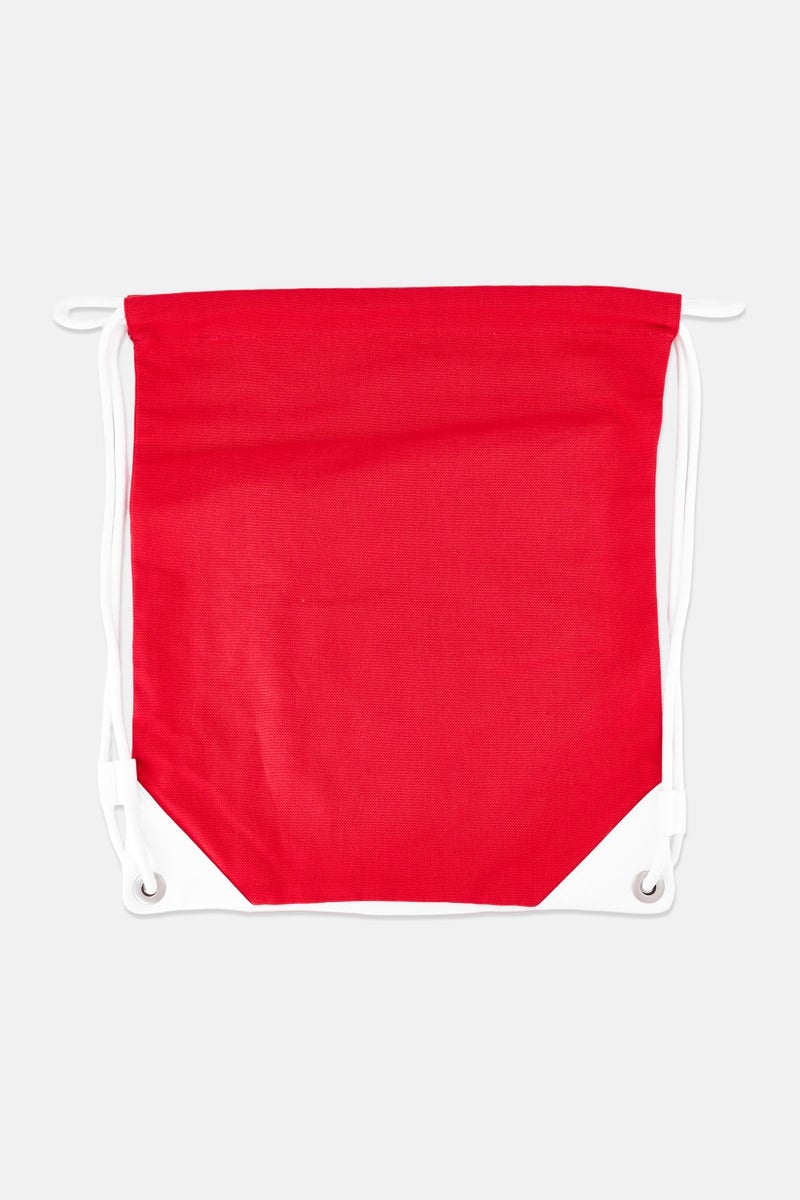 ESPRIT Men Brand Logo Brand Logo Drawstring Backpack, Red - Image 3