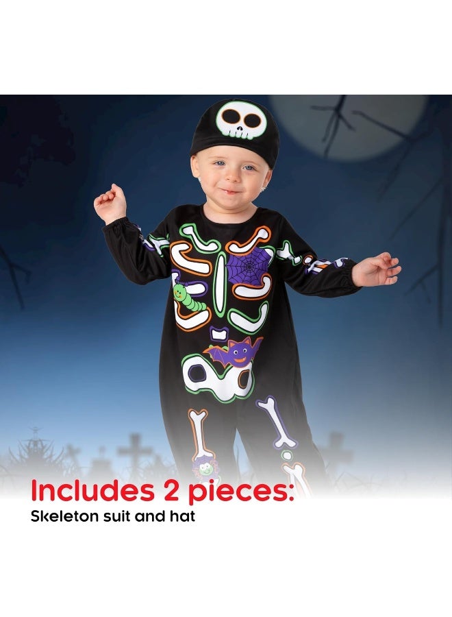 Morph Skeleton Costume Kids Toddler Skeleton Outfit for Boys Baby Boy Halloween Dress Up Party Fun, 6-12 Months - Image 4