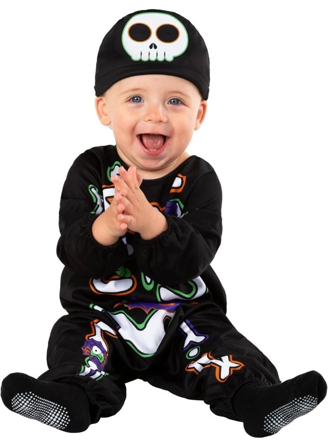 Morph Skeleton Costume Kids Toddler Skeleton Outfit for Boys Baby Boy Halloween Dress Up Party Fun, 6-12 Months - Image 3