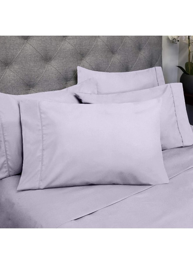 Sweet Home Collection Sweet Home Collection Full Size Bed Sheets - 6 Piece 1500 Supreme Fine Brushed Microfiber Deep Pocket Full Set Bedding - 2 Extra Pillow Cases, Great Value, Full, Lilac  - Image 2