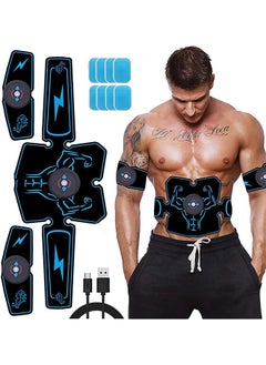 Arabest EMS Pads, Muscle Stimulator Machine ABS Stimulator Trainer, Abdominal Toning Belt Muscle Trainer, Portable Fitness Trainer for Abdomen, Arm and Leg, with 6 Modes 10 Levels  - Image 1