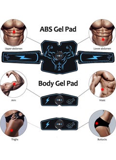 Arabest EMS Pads, Muscle Stimulator Machine ABS Stimulator Trainer, Abdominal Toning Belt Muscle Trainer, Portable Fitness Trainer for Abdomen, Arm and Leg, with 6 Modes 10 Levels  - Image 2