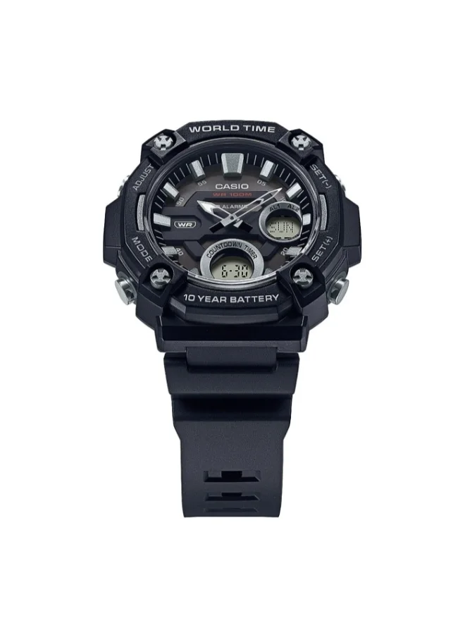 CASIO Men's Resin Analog-Digital Watch AEQ-120W-1BVDF - 52.2 mm