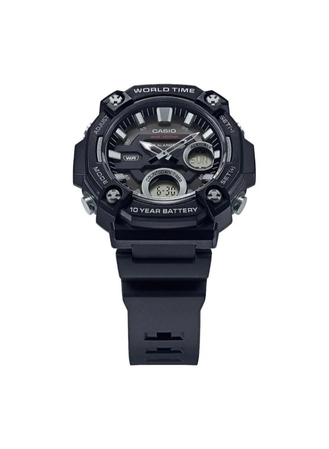 CASIO Men's Resin Analog-Digital Watch AEQ-120W-1BVDF - 52.2 mm