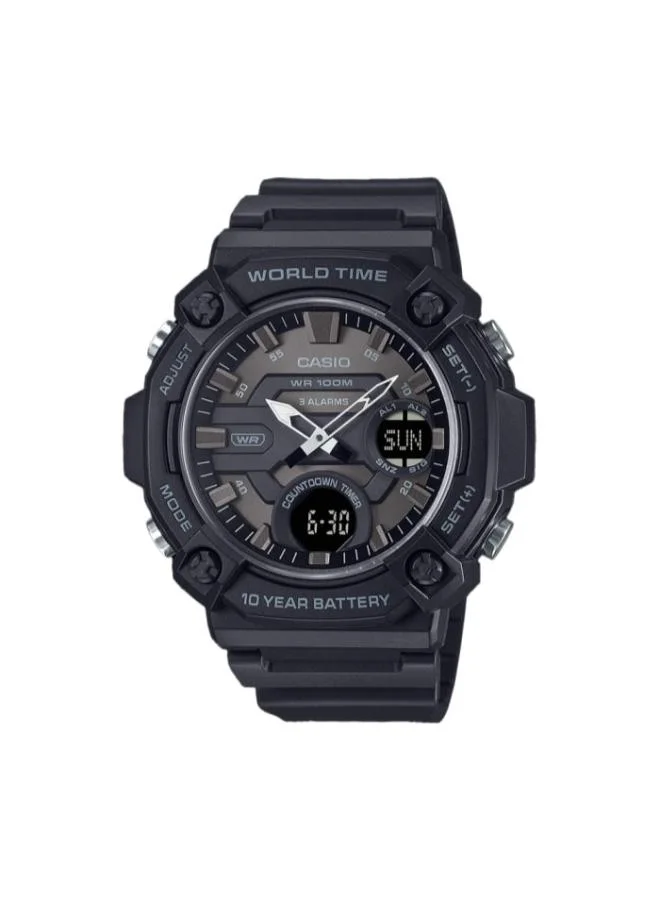 CASIO Men's Resin Analog-Digital Watch AEQ-120W-1BVDF - 52.2 mm