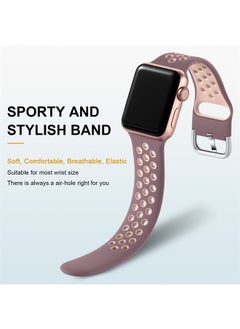 Lerobo 3 Pack Compatible for Apple Watch Band 40mm for Women 44mm 38mm 41mm 42mm 45mm Breathable Silicone Sport Bands for iWatch Bands Series 8 7 6 5 4 3 2 1 SE Ultra, M/L  - Image 2