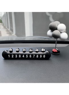 EBMINI Cute Coal Ball Car Temporary Parking Number Plate 