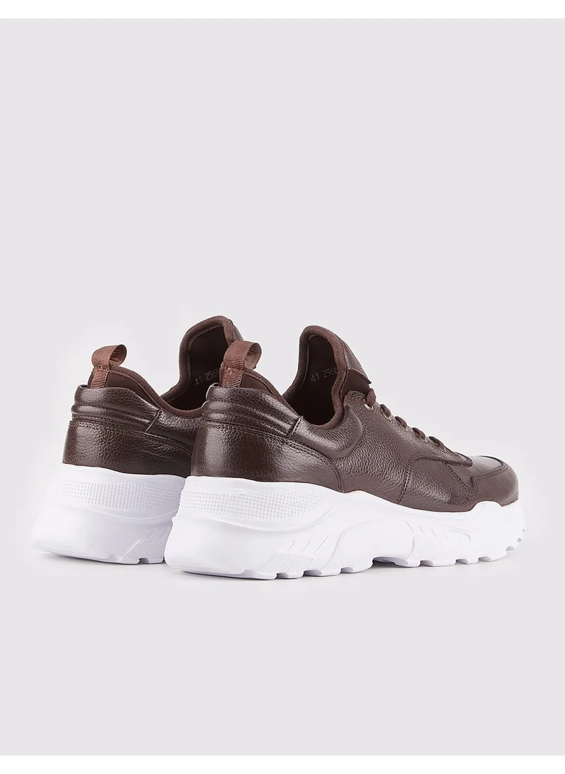 Cabani Brown Lace-Up Men's Sports Shoes