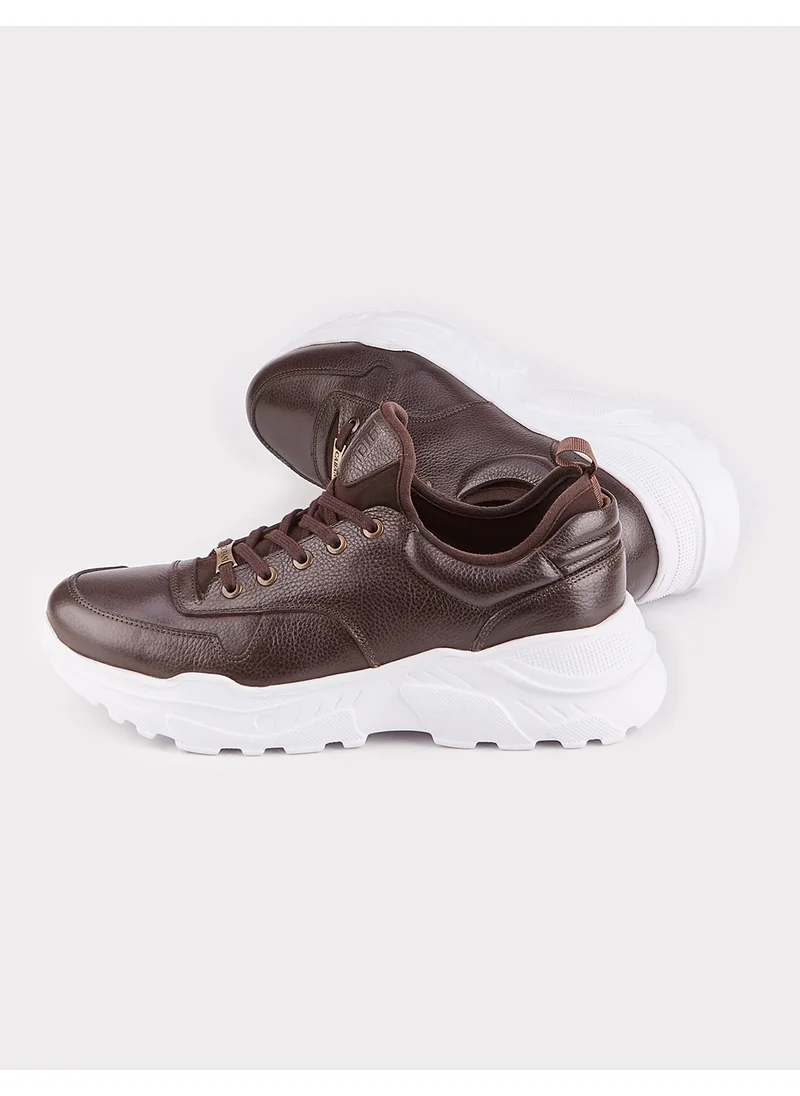 Cabani Brown Lace-Up Men's Sports Shoes