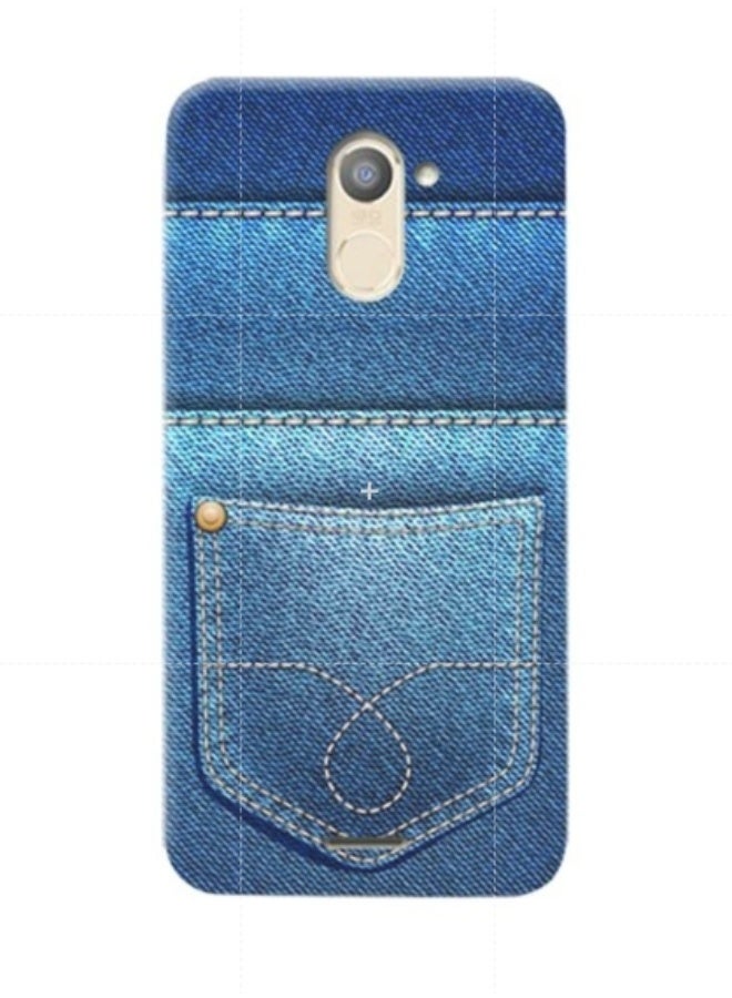 AMC DESIGN Thermoplastic Polyurethane Jeans Pattern Case Cover For Infinix Hot 4 Pro X556 Blue