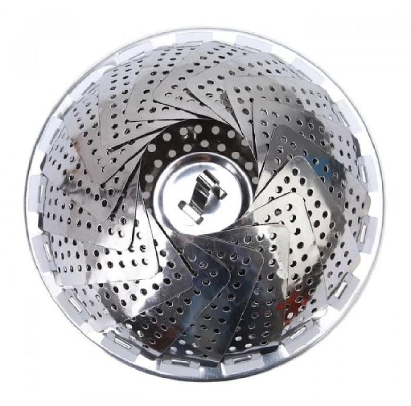 REDUCK Stainless Steel Folding Steamer Basket for Vegetable Fruit Steamer Punching Food Drain Bowl Basket for Cooking to Fits Various Size Pot 95 Inch - Image 3