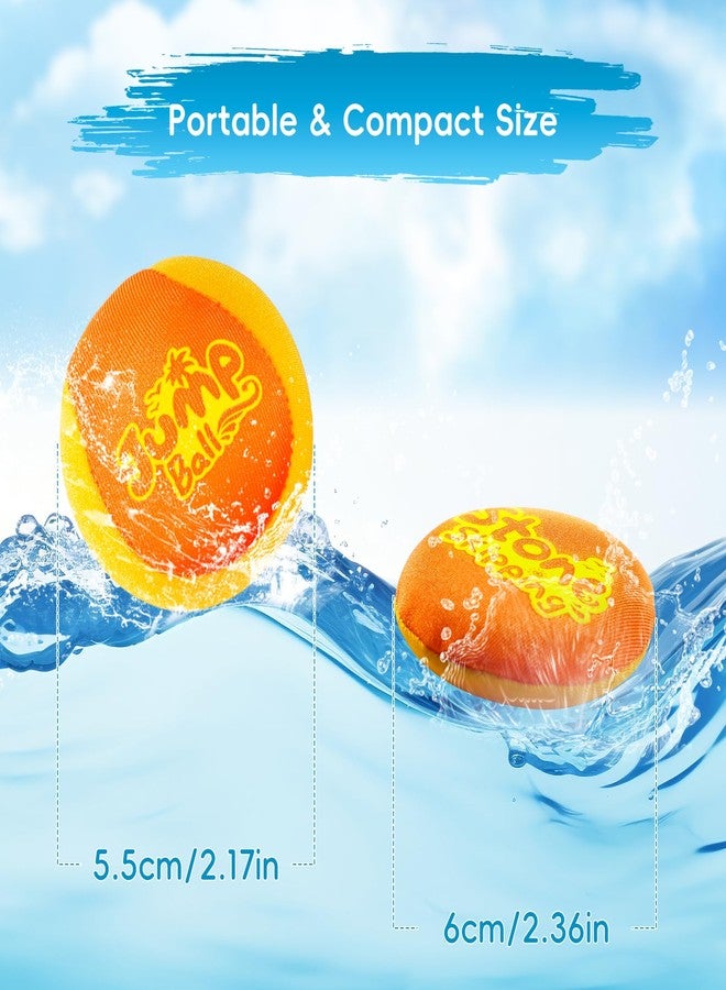 LETREEN Water Stone Skipping Ball Set 4 Pack - Fun Pool Toys for Kids All Ages - Water Bouncing Skip Ball Toy for Boys & Girls - Best Games Gifts with Your Friends & Family (Playful Spirit) - Image 4